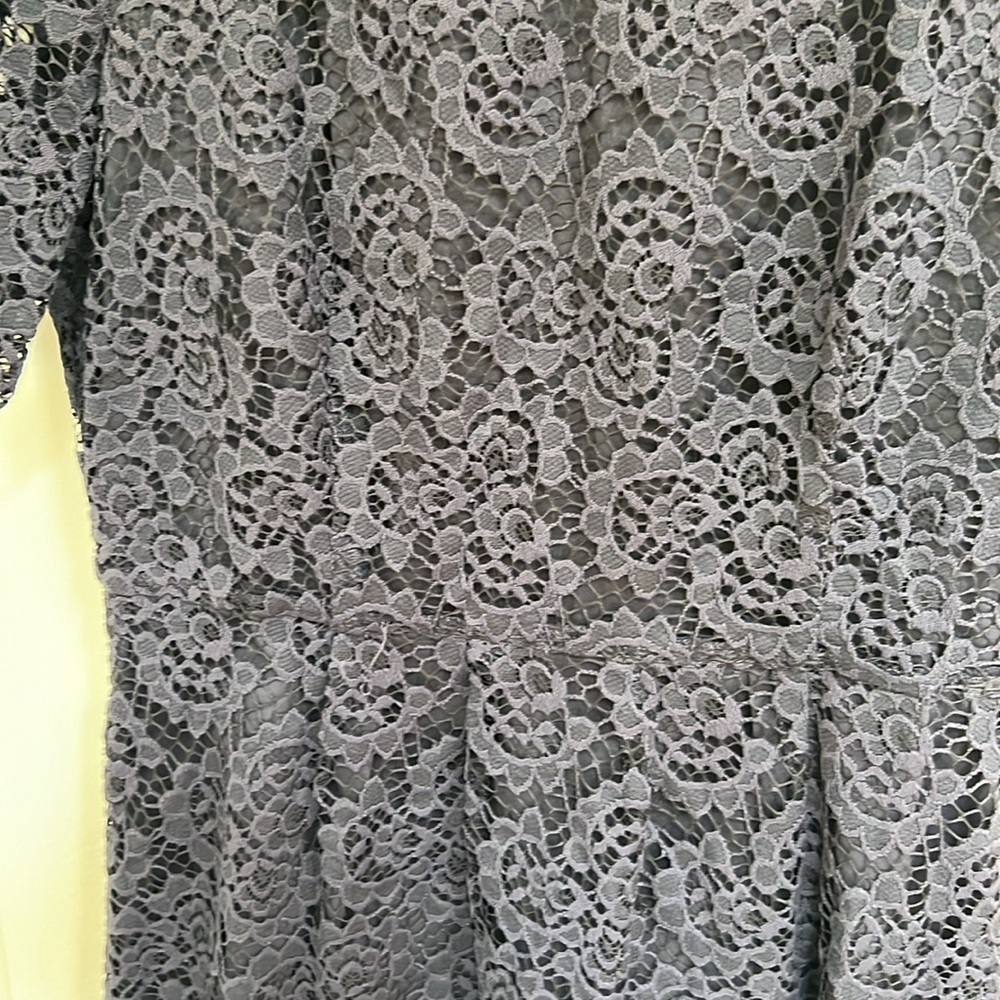Madewell Navy Blue Magnolia Lace A-line Dress - Picture 6 of 7